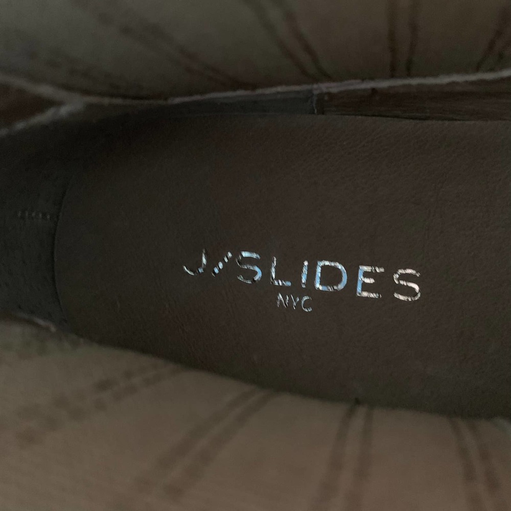 J/Slides Hype Taupe Nubuck High top Slip on Platform Sneakers Women's US Sz 8.5M - Picture 8 of 10